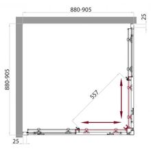 Душевой уголок BELBAGNO SELA-A-2 SELA-A-2-80-C-Cr