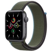 Умные часы Apple Watch SE GPS 44mm Aluminum Case with Sport Loop (Space Gray Inverness Green)