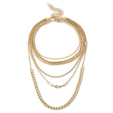 Многослойное колье под золото (арт. 81262-4)