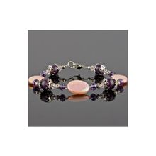 Бусики-Колечки Авторский браслет Перламутр, кошачий глаз "Солнечные" арт. ПЛ-3273