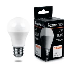 Feron Лампа светодиодная Feron Pro E27 7W 6400K матовая LB-1007 38025 ID - 235763