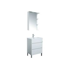 Aquanet Мебель для ванной Лаконика 65 (белый) - Набор мебели стандартный (зеркало, раковина-столешница, тумба)