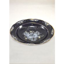 Тарелка суповая в кобальте. Гжельский фарфор. арт. 1760