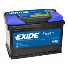 Аккумулятор автомобильный Exide Excell EB 741 6СТ-74 прям. 278x175x190