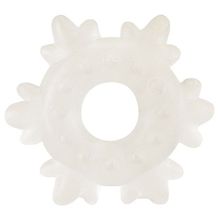 Прозрачное эрекционное кольцо в форме снежинки Белый