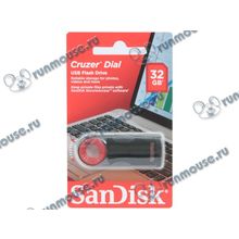 Накопитель USB flash 32ГБ SanDisk "Cruzer Dial", черно-красный (USB2.0) [137055]