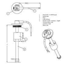 Wema Датчик уровня топлива и воды Wema S3-E350 326007 0 - 180 Ом 350 мм