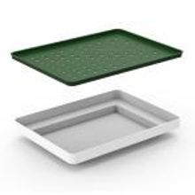 Qualy Лоток для полива растений oasis tray белый арт. QL10309-WH-GN