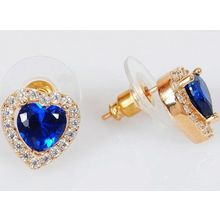 Серьги со шпинелью "большое сердце"