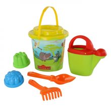 Набор Disney «Хранитель Лев» №9: ведро с наклейкой, ситечко Солнышко, лопатка №5, грабельки №5, 2 формочки, лейка №10