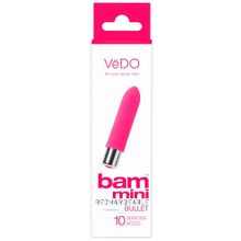 Розовая вибропуля VeDO Bam Mini - 9,5 см. Розовый