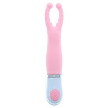 Dream Toys Розовый вибростимулятор клитора CLITORAL PINCER (розовый)