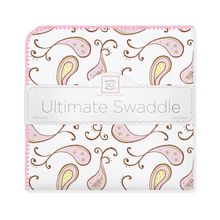 SwaddleDesigns Triplets Paisley пастельно-розовая