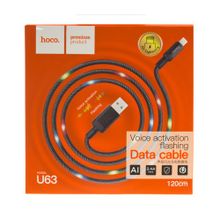 USB-кабель HOCO U63, 1.2 метр для iPhone 5 6 черный