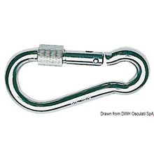 Osculati Carabiner hook AISI 316 w ring 60 mm, 09.195.06