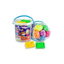 Smile Kids Тесто для лепки Smile Kids, 400гр, 6 цветов(неон), 2 формочки, в блистере, артикул SK-D400NE M (унисекс)