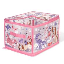 Коробка для хранения VALIANT KCCD-ZIP-L Киски и собачки 40*30*25 см