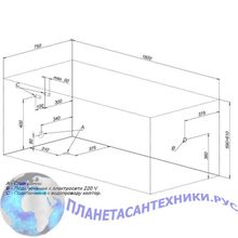 Акриловая ванна Aquanet Taurus 160x75