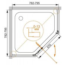 Душевой уголок CEZARES ECO-O-P-1-C-Cr ECO-O-P-1-90-C-Cr