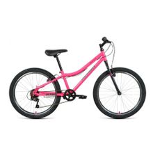 Подростковый горный (MTB) велосипед MTB HT 24 1.0 розовый серый 12" рама