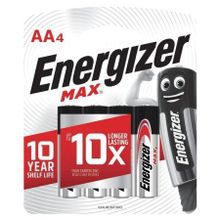 Батарейка AA ENERGIZER MAX LR6 BL-4, 4шт, блистер