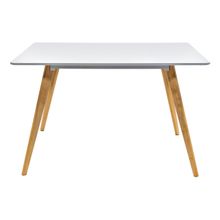 ПМ: Stool Group Стол обеденный FRANK 120*80, белый на дер. Ножках Z-239