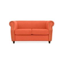 Диван прямой Бруклин красный-велюр