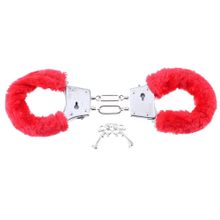 Pipedream Наручники с красным мехом Beginners Furry Cuffs