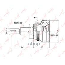 Шрус Наружный | Перед Прав Лев | Toyota Camry (Mcv30) 3.0 01-06   Lexus Es300 330 01-03 LYNXauto арт. CO3858A