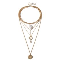 Многослойное колье с барочным жемчугом (арт. 81091-2)