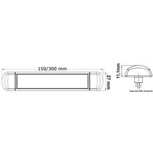 Osculati LED light 12 24 V 1.8 W 3500 K flat version, 13.193.01