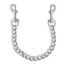 Серебристая цепь с карабинами по обе стороны - 31 см. (230426)