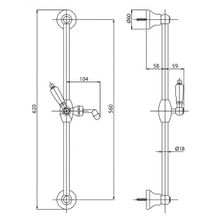 Душевой гарнитур Cezares Diamond (DIAMOND-SD-02-Sw) бронза