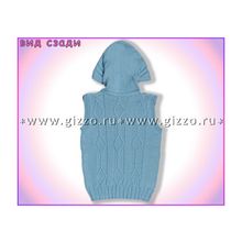Фантики Жилет шерстяной с капюшоном д дев 11811 голубой