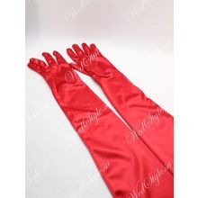 Красные перчатки на свадьбу высокие K011198