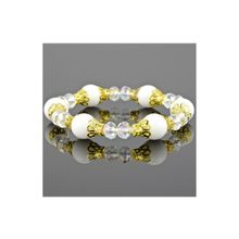 Бусики-Колечки Браслет Кахолонг, хрусталь "Тутси" арт. бП2721