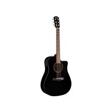 Fender CD-60CE Dreadnought Black W Fishman® Miniq Preamp гитара электро-акустическая с пьезо-звукоснимателем