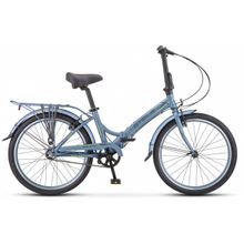 24" STELS Pilot-770 2019 (3ск, алюм складн, жестк.вилка, Vbr, Shimano Nexus)(V010, серый)