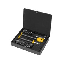 Набор инструментов 18 предметов, черный серебристый