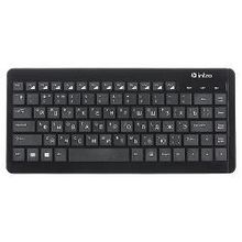 клавиатура Intro KW474B, беспроводная, slim дизайн, компактная, USB, black, черная