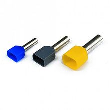 Наконечник-гильза двойная 10мм²с изолир.фланцем 2,50 кв.ммсерый (НШВИ2) (упак. 500шт) | код. 2ART5062GRN |  DKC