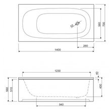 Передняя панель для акриловой ванны Cezares ECO-120-SCR 1200x580