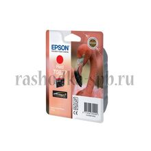 Струйный картридж Epson T0877 (Red) Stylus photo R1900 красный