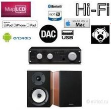 Teac AI-101DA Onkyo D-055 Black-Dark Oak