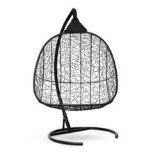 Кресло кокон подвесное SEVILLA TWIN черное + каркас