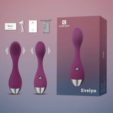 Фиолетовый вибромассажер G-Spot Evelyn - 15,1 см. (236384)