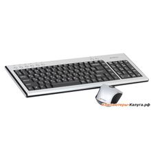 Клавиатура+мышь  A4Tech W 7500N, USB (Черная), 2.4G наноприемник, алюмин.покрытие