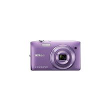 Nikon coolpix s3500 20.1mpix фиолетовый  7x 2.7" 720p 25mb sdxc en-el19