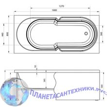 Акриловая ванна Aquanet Tea 180x80