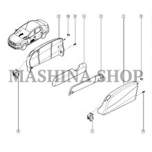 Накладка декоративная салазок сиденья правая LOGAN 2 NEW